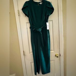 Emerald Calvin Klein Belted Jumpsuit/Romper